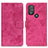 Coque Portefeuille Livre Cuir Etui Clapet D05Y pour Motorola Moto G Play (2023) Rose Rouge