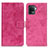 Coque Portefeuille Livre Cuir Etui Clapet D05Y pour Oppo F19 Pro Rose Rouge