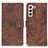 Coque Portefeuille Livre Cuir Etui Clapet D05Y pour Samsung Galaxy S21 5G Marron