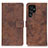 Coque Portefeuille Livre Cuir Etui Clapet D05Y pour Samsung Galaxy S21 Ultra 5G Marron