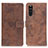 Coque Portefeuille Livre Cuir Etui Clapet D05Y pour Sony Xperia 10 III SO-52B Marron