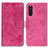 Coque Portefeuille Livre Cuir Etui Clapet D05Y pour Sony Xperia 10 III SO-52B Rose Rouge