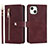 Coque Portefeuille Livre Cuir Etui Clapet D06T pour Apple iPhone 14 Petit