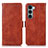 Coque Portefeuille Livre Cuir Etui Clapet D06Y pour Motorola Moto Edge S30 5G Marron