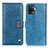 Coque Portefeuille Livre Cuir Etui Clapet D06Y pour Oppo Reno5 F Bleu