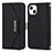 Coque Portefeuille Livre Cuir Etui Clapet D07T pour Apple iPhone 13 Noir