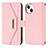 Coque Portefeuille Livre Cuir Etui Clapet D07T pour Apple iPhone 13 Or Rose