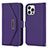 Coque Portefeuille Livre Cuir Etui Clapet D07T pour Apple iPhone 13 Pro Max Violet