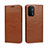 Coque Portefeuille Livre Cuir Etui Clapet D07T pour OnePlus Nord N200 5G Brun Clair