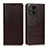 Coque Portefeuille Livre Cuir Etui Clapet D07T pour Oppo Find X3 5G Marron