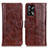 Coque Portefeuille Livre Cuir Etui Clapet D07Y pour Oppo A74 4G Marron