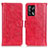 Coque Portefeuille Livre Cuir Etui Clapet D07Y pour Oppo F19 Rouge