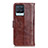 Coque Portefeuille Livre Cuir Etui Clapet D07Y pour Realme 8 4G Marron