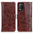 Coque Portefeuille Livre Cuir Etui Clapet D07Y pour Realme Q3 5G Marron