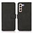 Coque Portefeuille Livre Cuir Etui Clapet D08Y pour Samsung Galaxy S21 FE 5G Noir