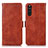 Coque Portefeuille Livre Cuir Etui Clapet D08Y pour Sony Xperia 10 III Lite Marron