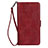 Coque Portefeuille Livre Cuir Etui Clapet D09T pour Samsung Galaxy S21 Plus 5G Rouge