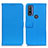 Coque Portefeuille Livre Cuir Etui Clapet D09Y pour Motorola Moto G Pure Bleu Ciel