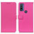 Coque Portefeuille Livre Cuir Etui Clapet D09Y pour Motorola Moto G Pure Rose Rouge
