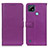 Coque Portefeuille Livre Cuir Etui Clapet D09Y pour Realme C21 Violet