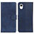 Coque Portefeuille Livre Cuir Etui Clapet D10Y pour Samsung Galaxy A23 5G SC-56C Bleu