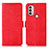 Coque Portefeuille Livre Cuir Etui Clapet D11Y pour Motorola Moto E20 Rouge