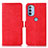 Coque Portefeuille Livre Cuir Etui Clapet D11Y pour Motorola Moto G31 Rouge