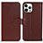 Coque Portefeuille Livre Cuir Etui Clapet DL1 pour Apple iPhone 13 Pro Marron