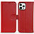 Coque Portefeuille Livre Cuir Etui Clapet DL1 pour Apple iPhone 13 Pro Rose Rouge