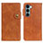 Coque Portefeuille Livre Cuir Etui Clapet DY01 pour Motorola Moto Edge S30 5G Marron