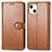 Coque Portefeuille Livre Cuir Etui Clapet F01 pour Apple iPhone 13 Marron