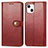 Coque Portefeuille Livre Cuir Etui Clapet F01 pour Apple iPhone 13 Mini Rouge