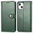 Coque Portefeuille Livre Cuir Etui Clapet F01 pour Apple iPhone 13 Vert