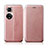 Coque Portefeuille Livre Cuir Etui Clapet H01D pour Huawei Honor 50 5G Or Rose