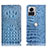 Coque Portefeuille Livre Cuir Etui Clapet H01P pour Motorola Moto Edge X30 Pro 5G Bleu Ciel