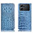 Coque Portefeuille Livre Cuir Etui Clapet H01P pour Oppo K10 5G Bleu Ciel
