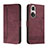 Coque Portefeuille Livre Cuir Etui Clapet H01X pour Huawei P50 Rouge