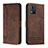 Coque Portefeuille Livre Cuir Etui Clapet H01X pour Motorola Moto E13 Marron