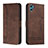 Coque Portefeuille Livre Cuir Etui Clapet H01X pour Motorola Moto E22S Marron