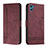 Coque Portefeuille Livre Cuir Etui Clapet H01X pour Motorola Moto E22S Rouge