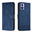 Coque Portefeuille Livre Cuir Etui Clapet H01X pour Motorola Moto Edge 30 Lite 5G Bleu