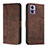 Coque Portefeuille Livre Cuir Etui Clapet H01X pour Motorola Moto Edge 30 Lite 5G Marron