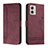 Coque Portefeuille Livre Cuir Etui Clapet H01X pour Motorola Moto G53j 5G Rouge