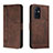 Coque Portefeuille Livre Cuir Etui Clapet H01X pour OnePlus 9 5G Marron