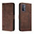 Coque Portefeuille Livre Cuir Etui Clapet H01X pour Oppo A74 4G Marron