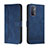 Coque Portefeuille Livre Cuir Etui Clapet H01X pour Oppo F19 Bleu