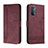 Coque Portefeuille Livre Cuir Etui Clapet H01X pour Oppo F19 Rouge