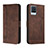 Coque Portefeuille Livre Cuir Etui Clapet H01X pour Realme 8 4G Marron