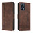 Coque Portefeuille Livre Cuir Etui Clapet H01X pour Realme 9 4G Marron