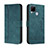 Coque Portefeuille Livre Cuir Etui Clapet H01X pour Realme C25S Vert